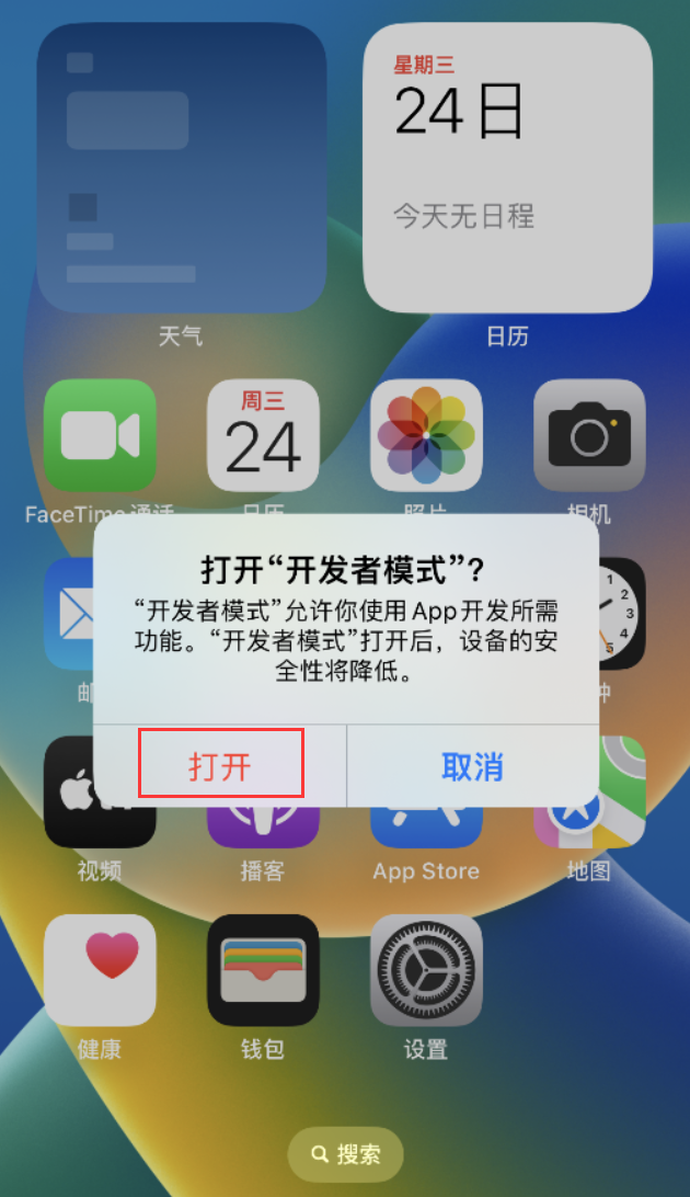 文登苹果手机维修分享如何打开开发者模式 