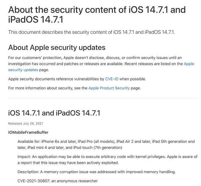 文登苹果手机维修分享iOS 14.7.1 正式版更新内容及升级方法 